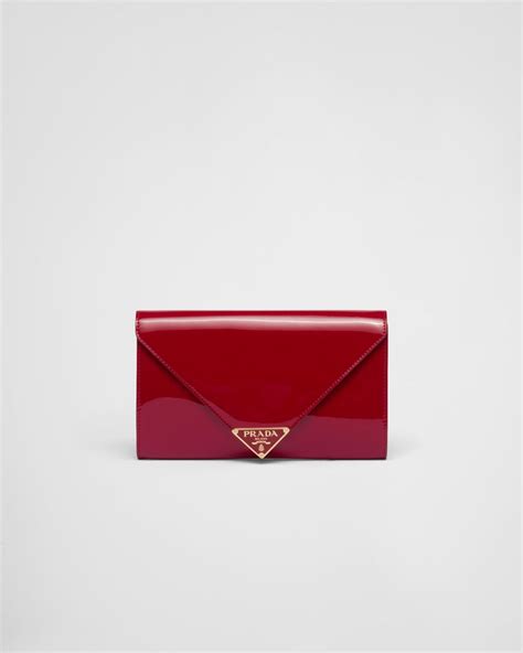 Prada: Red Mini Patent Leather Bag 